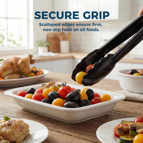 Ricvan ergonomic 9-inch tongs offer comfortable grip for staff serving