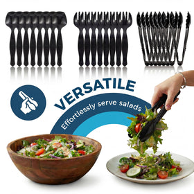 Ricvan thick heavy-duty plastic utensils for reliable serving.