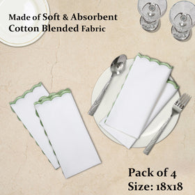 Ridhi cloth napkins machine wash label demonstrates color-safe care.