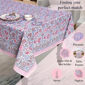 Ridhi durable cotton tablecloth with soft feel for daily use.