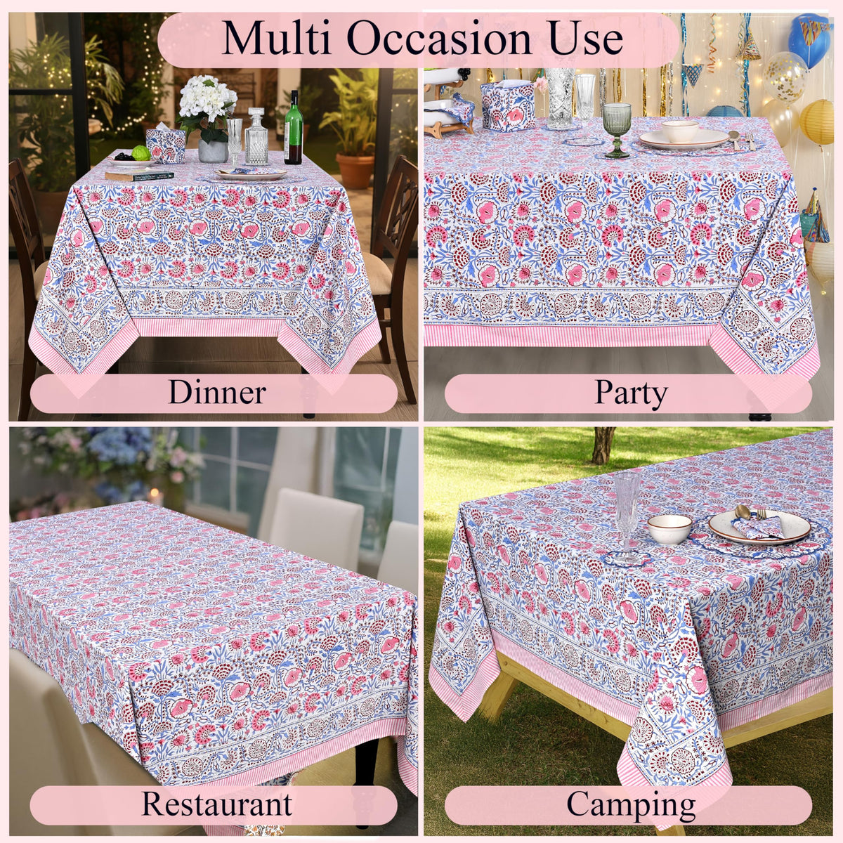 Ridhi wedding reception tablecloth adds vibrant, elegant color.