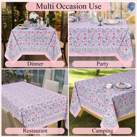 Ridhi wedding reception tablecloth adds vibrant, elegant color.