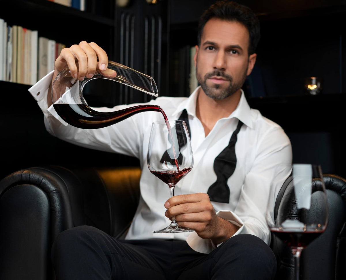 Riedel Extreme Diamond Shape contours enhance red wine profile