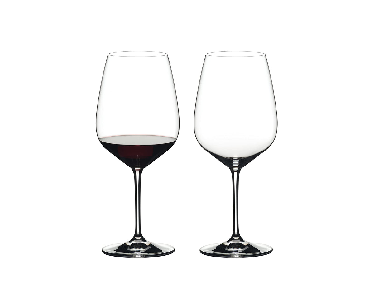 Riedel Heart To Heart Cabernet Sauvignon glass pair on display for elegant tasting