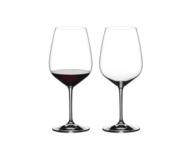 Riedel Heart To Heart Cabernet Sauvignon glass pair on display for elegant tasting