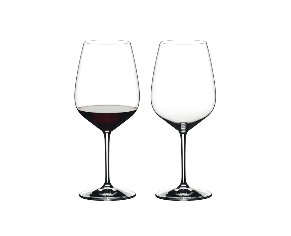 Riedel Heart To Heart Cabernet Sauvignon glass pair on display for elegant tasting