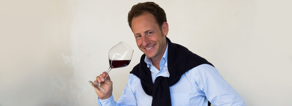 Closeup of the diamond-shaped Riedel Heart To Heart glass highlighting wine aroma
