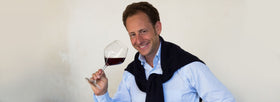 Closeup of the diamond-shaped Riedel Heart To Heart glass highlighting wine aroma