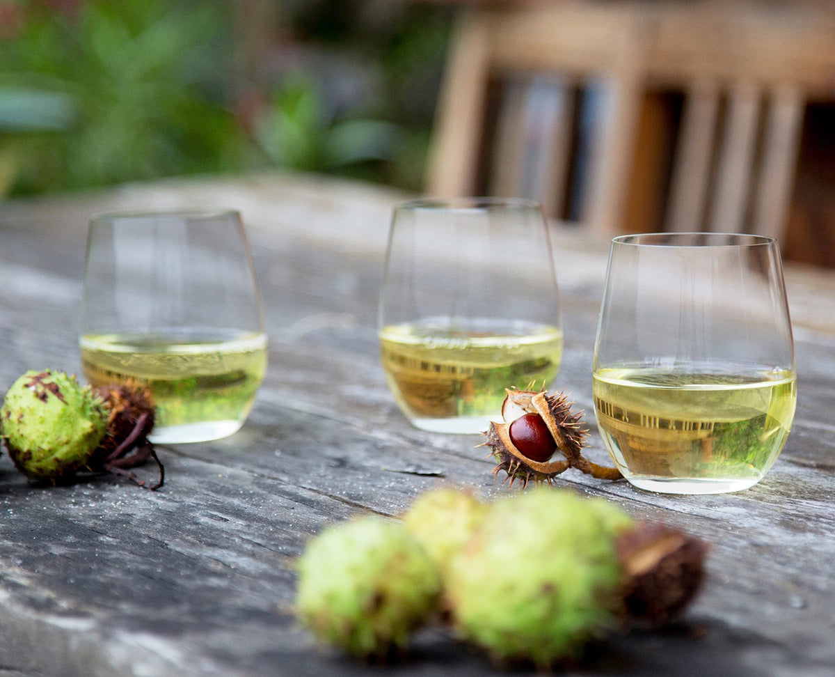 Riedel O stemless tumbler design emphasizes durability and easy handling during casual gatherings