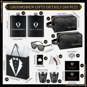 Rigibright groomsmen shot glasses for elegant wedding toasts