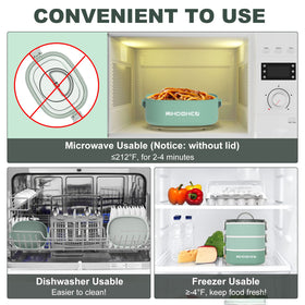 RIKDOKEN lunch box is microwave-safe for quick reheats.