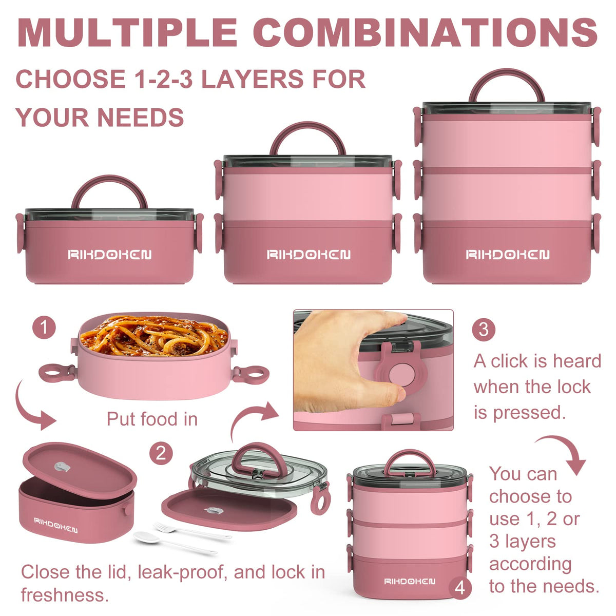 RIKDOKEN microwave-safe containers allow quick reheats for lunches.