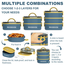 RIKDOKEN microwave-safe lunch box ready for quick reheats at work or school