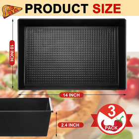 RimCereal carbon steel pizza pan with non stick coating for easy release