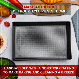 RimCereal pan resistant to up to 500 degrees Fahrenheit for high heat baking