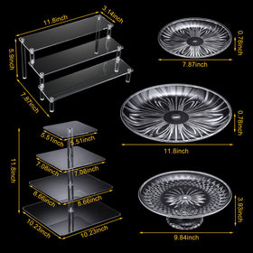RimCereal three-tier riser stand showcases cupcakes for elegant events