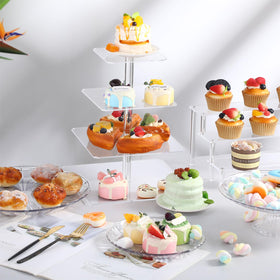 RimCereal three-tier riser stand paired for stacked treats display