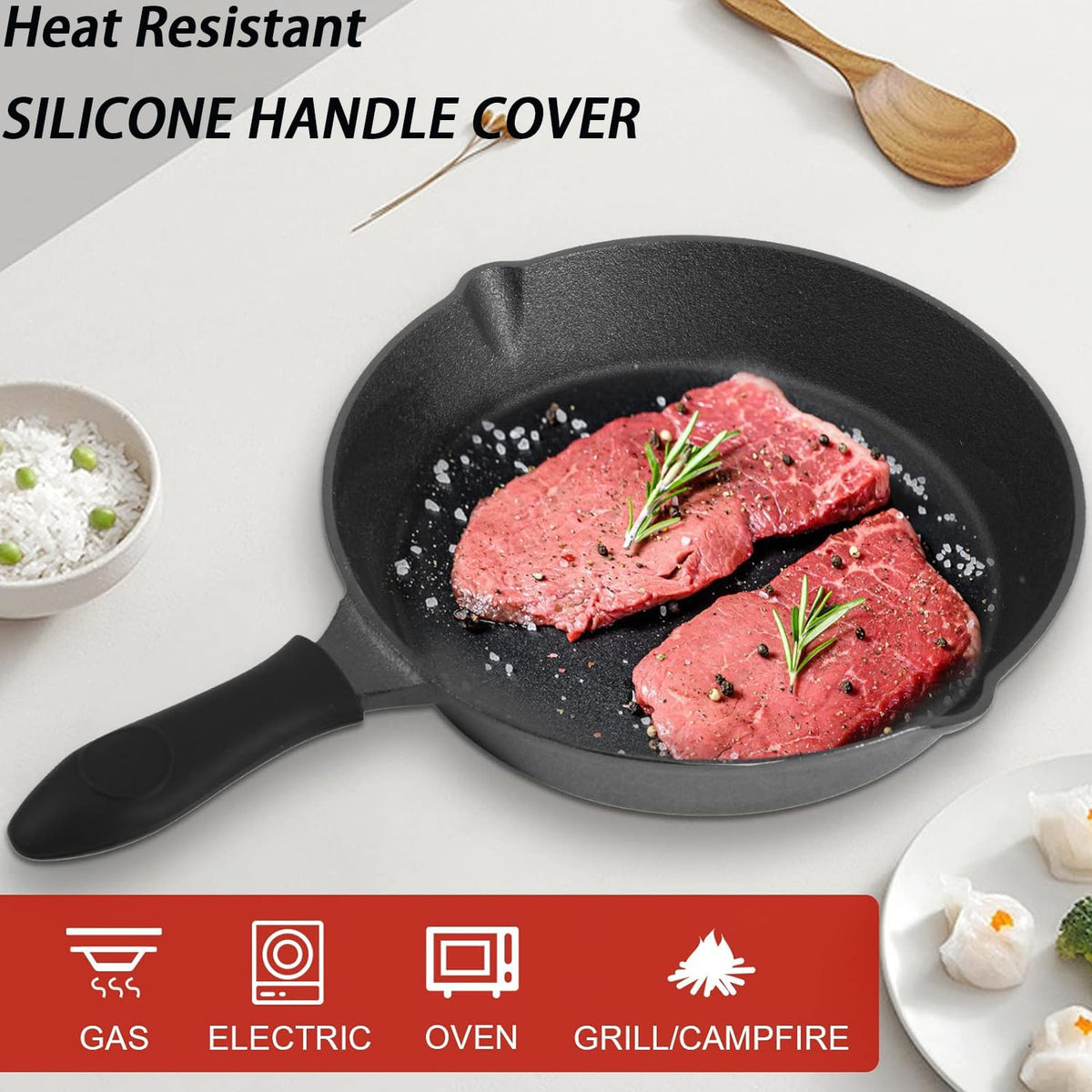 rincentd 10-inch cast iron skillet ideal for frying and oven finishing