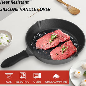 rincentd 10-inch cast iron skillet ideal for frying and oven finishing