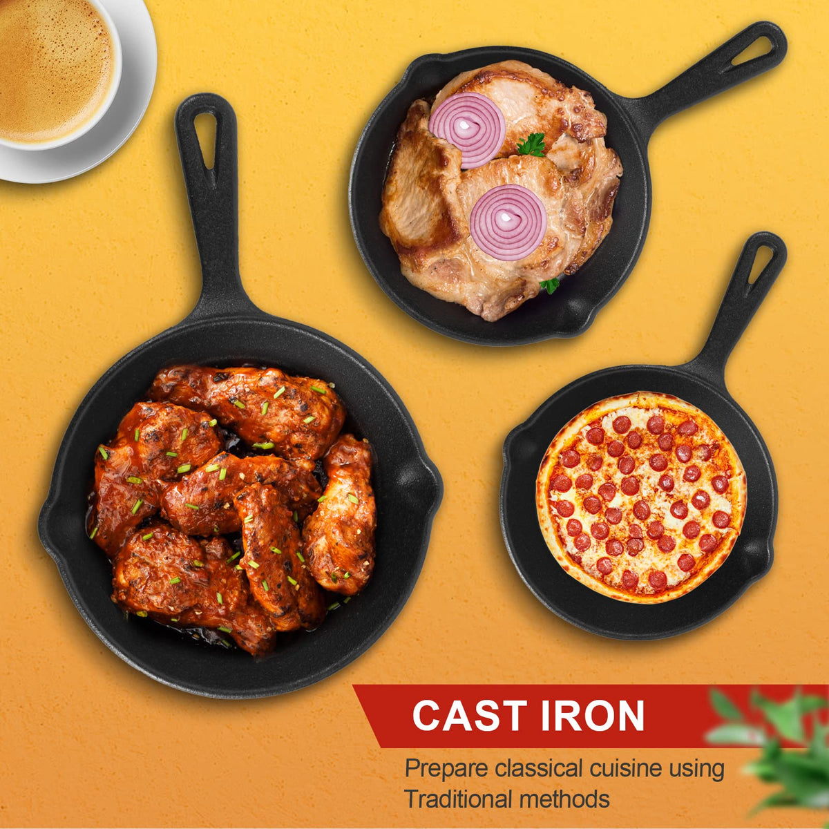 rincentd seasoned cast iron set ready for durable performance and long life