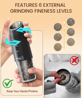 Ringco Gravity external coarseness dial allows quick grind adjustments