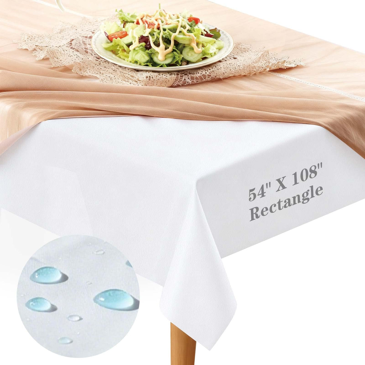 RINOZO table pad protector 54x108 laid flat protecting wood from spills.
