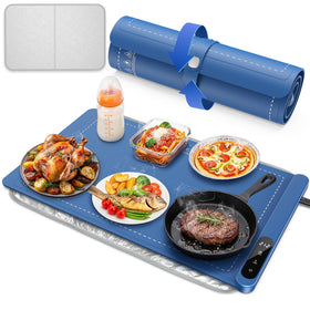 Rintea warming mat with rapid heat provides instant, even warming for appetizers.