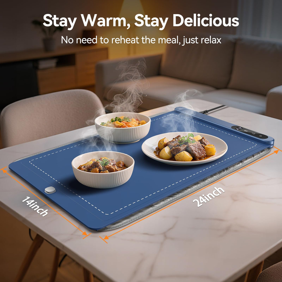 Rintea warming mat suitable for parties, buffets, and gatherings.