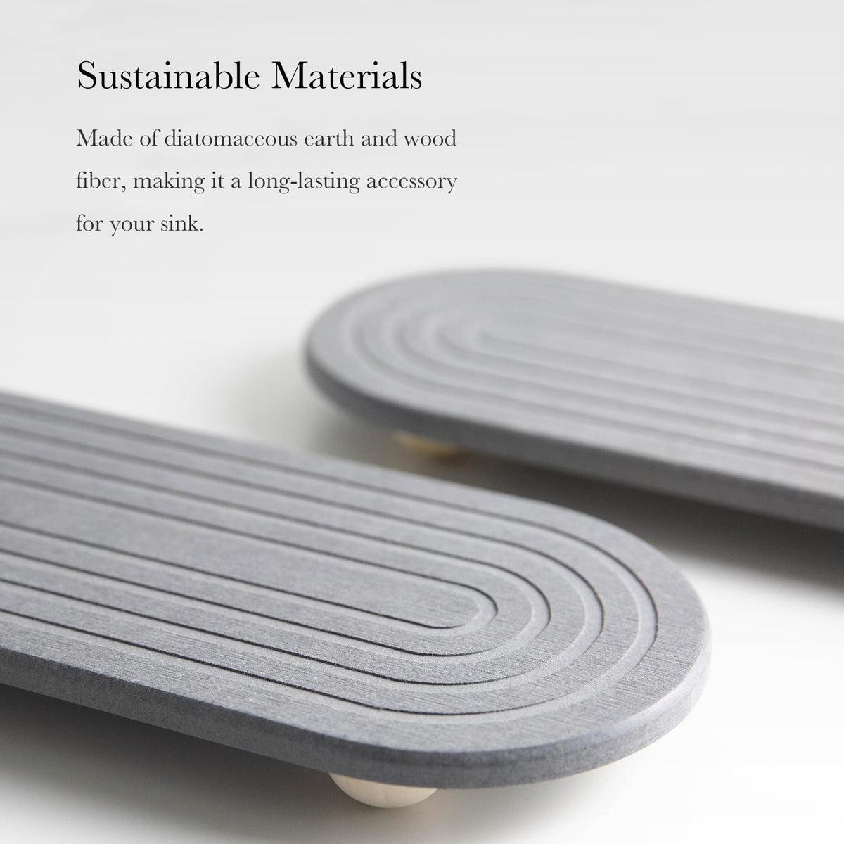 RIOMZY diatomaceous-earth tray reduces water stains on kitchen counters