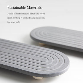 RIOMZY diatomaceous-earth tray reduces water stains on kitchen counters