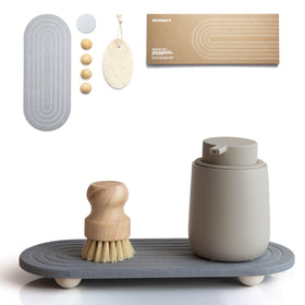 RIOMZY instant dry sink caddy stone tray for fast water absorption and dry counters