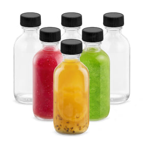 Rionisor 4oz Boston Round glass bottle with lid for essential oils.