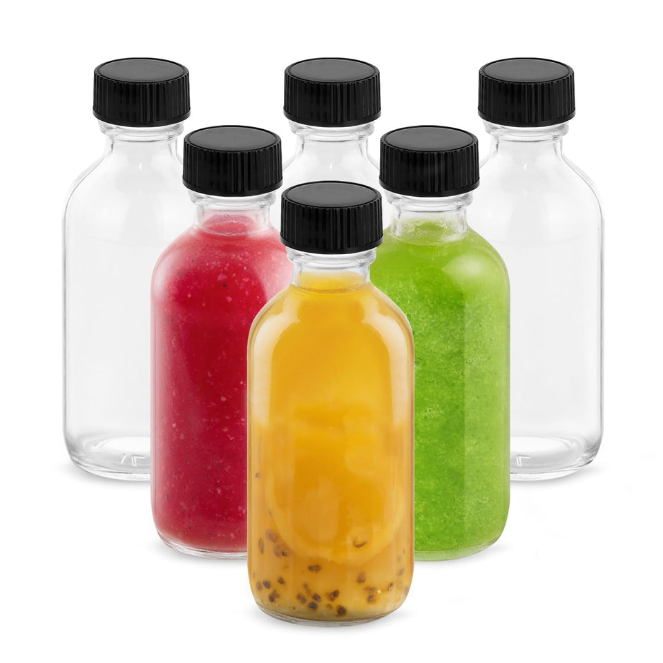 Rionisor 4oz Boston Round glass bottle with lid for essential oils.