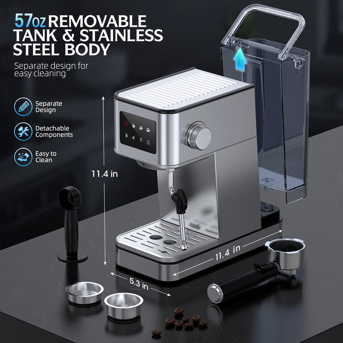 RIOSKY steam wand texturing milk for latte art practice