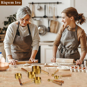 Riqwm Iro gold measuring cups showing accurate ml and cup marks
