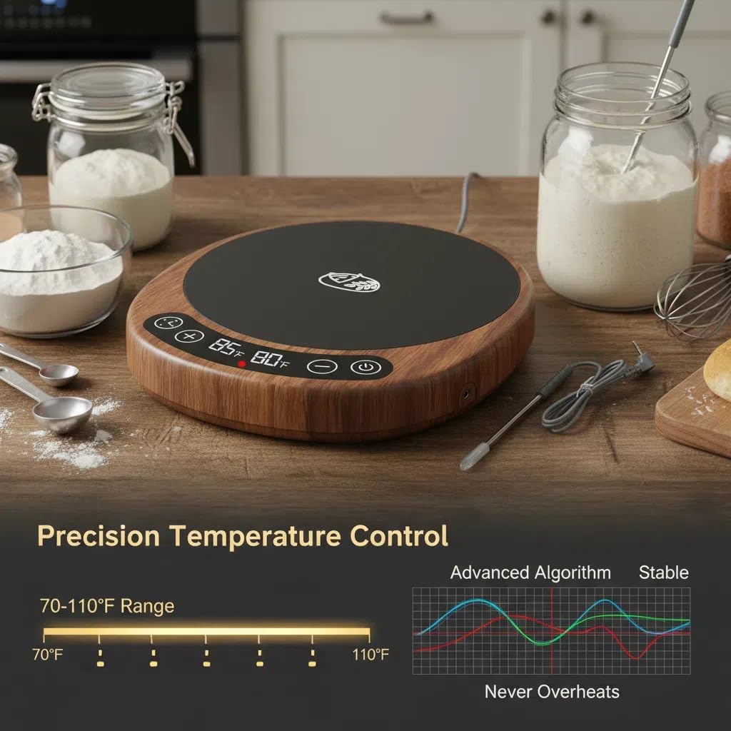 Risecret Pro 2026 dough probe reading illustrating precise temperature