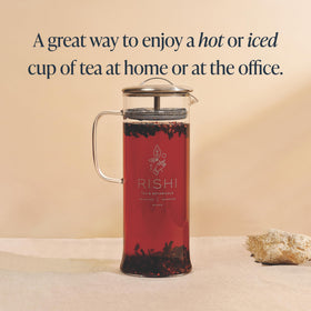Rishi Simple Brew teapot with removable filter cleans quickly after use.