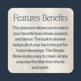 Rishi Simple Brew teapot infuses tea visibly as it steeps.