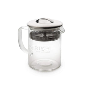 Rishi Tea Simple Brew teapot, 12oz glass display, perfect for watching loose-leaf infusion.