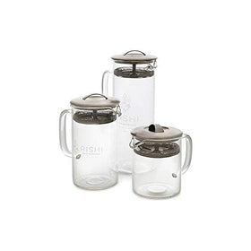 Rishi Tea Simple Brew teapot is suitable for hot or iced tea preparation at home.