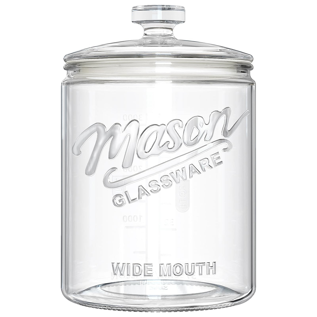 Ritayedet 1-gallon glass jar close-up with airtight lid for freshness