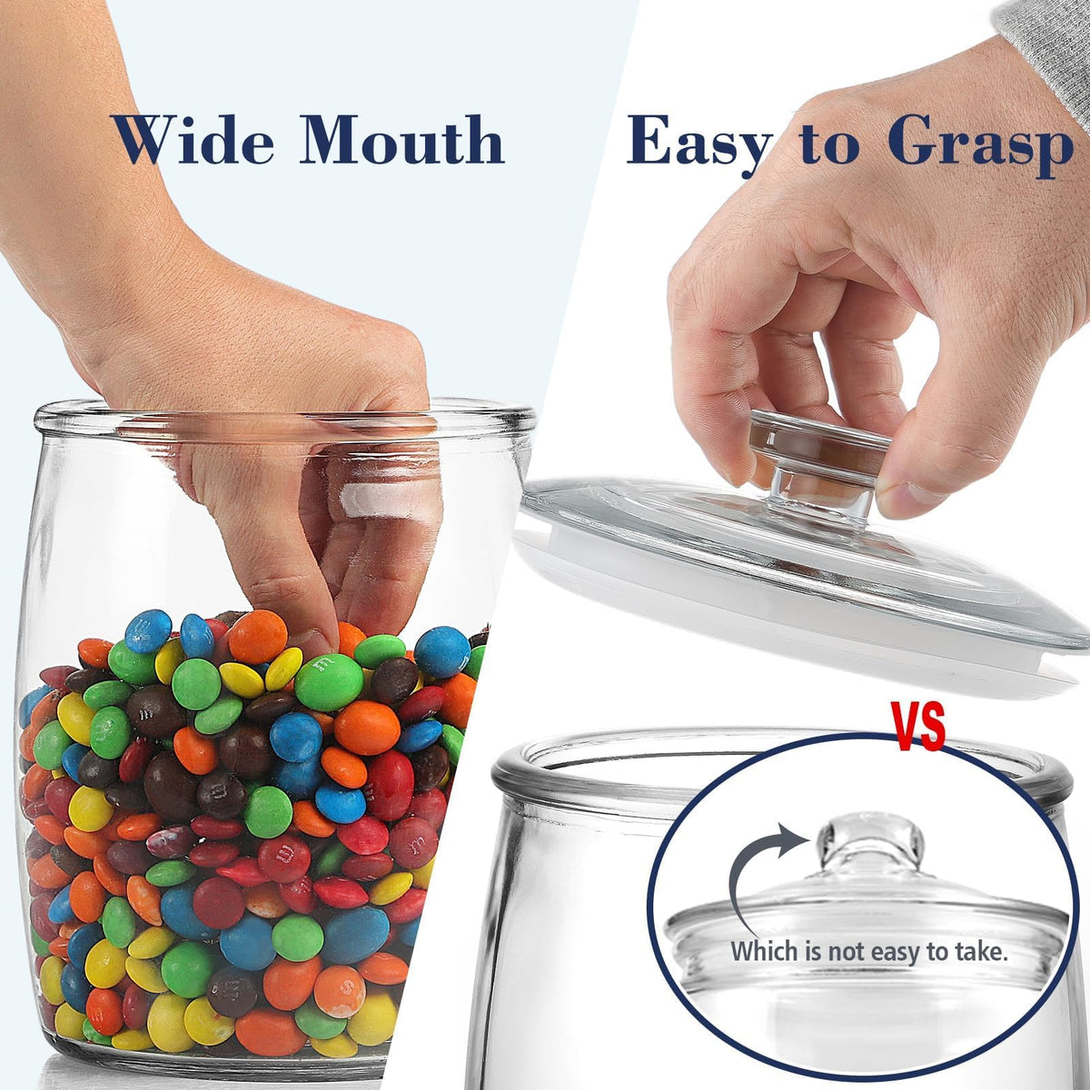 Ritayedet apothecary jar for candy storage on a kitchen counter