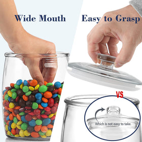 Ritayedet apothecary jar for candy storage on a kitchen counter