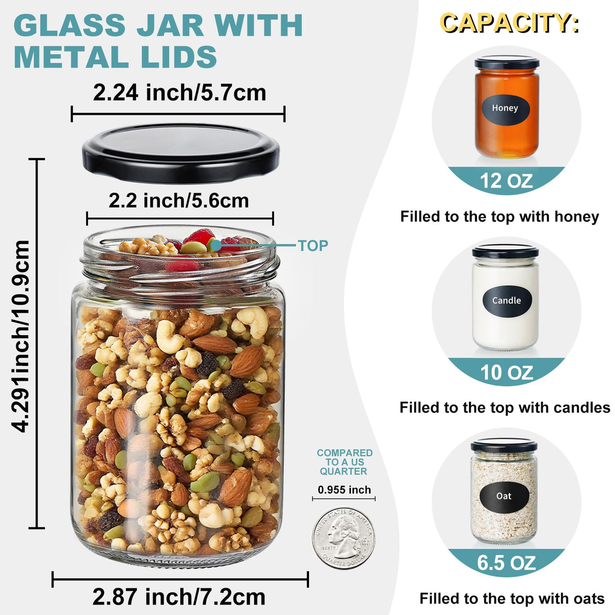 Ritayedet candle jar with blank label area for custom scents
