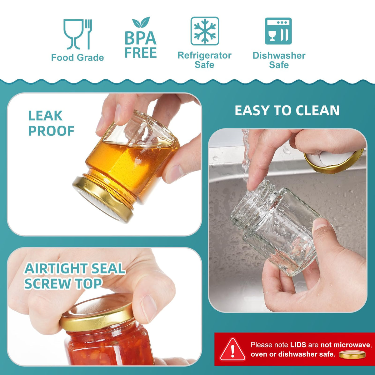 Ritayedet dishwasher safe mini jar simplifies cleanup after use