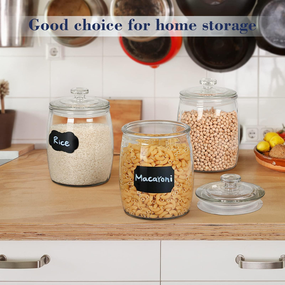 Ritayedet glass canister suitable for pantry and kitchen organization