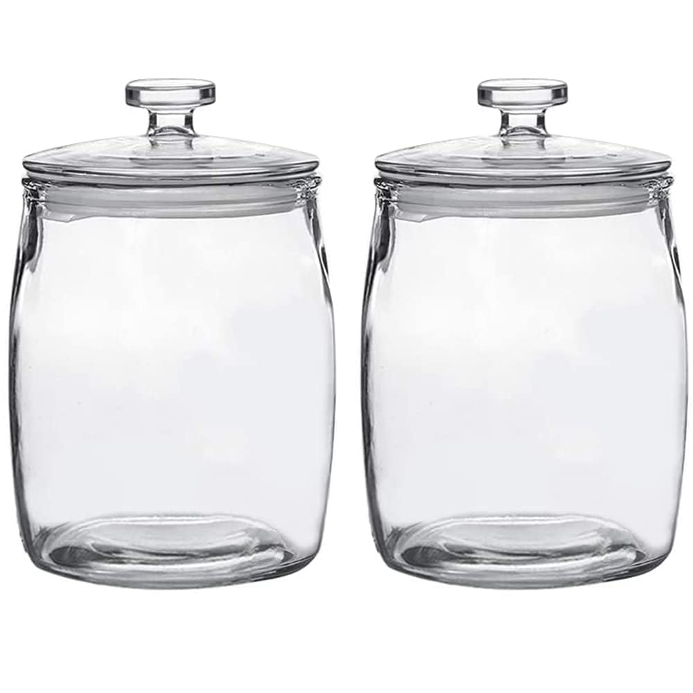 Ritayedet half-gallon glass jar with lid for clear storage and dust protection