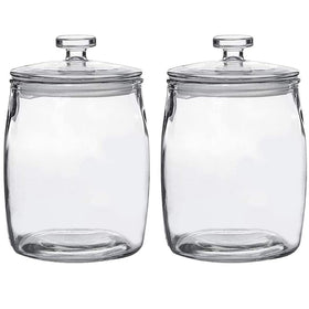 Ritayedet half-gallon glass jar with lid for clear storage and dust protection