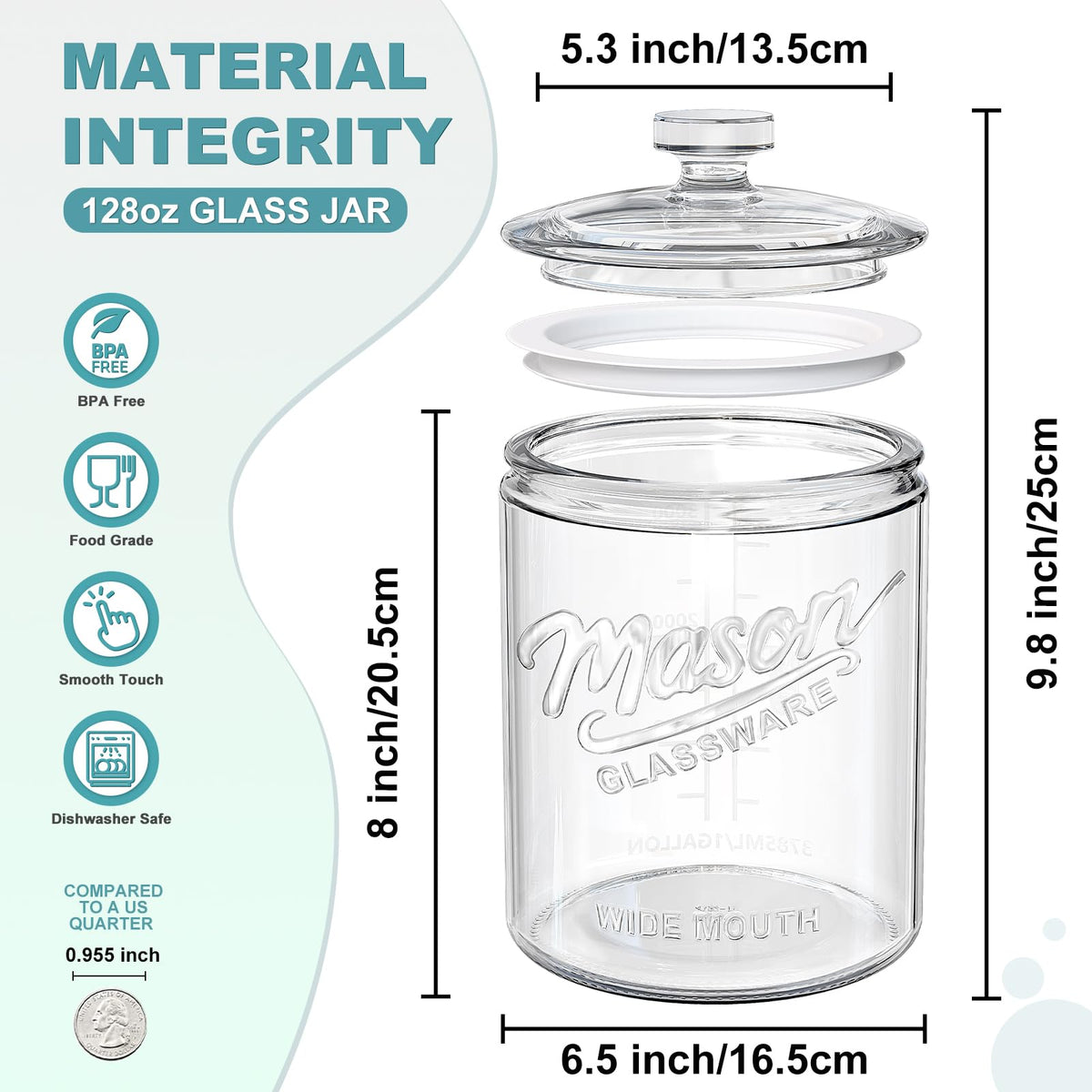 Ritayedet pantry organization with a large glass jar
