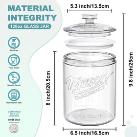 Ritayedet pantry organization with a large glass jar